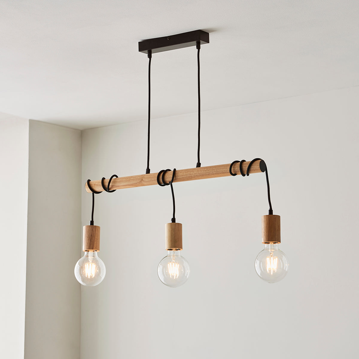 Matt black & natural wood