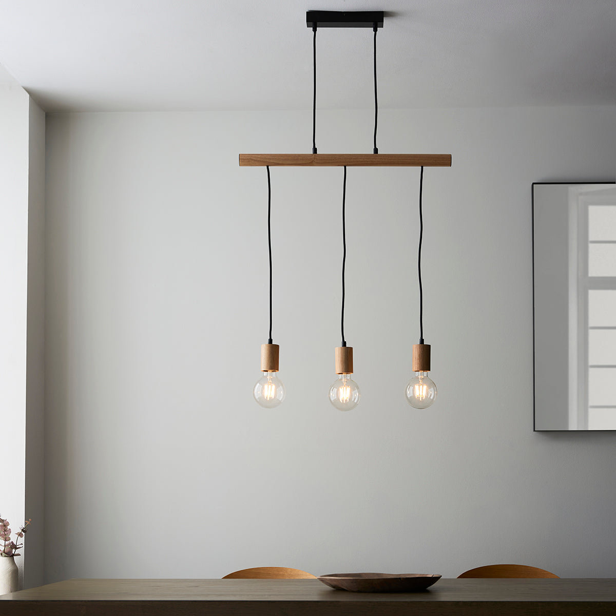 Matt black & natural wood
