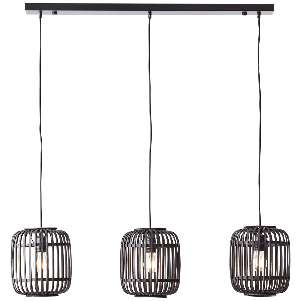 Dark bamboo & plywood with matt black paint