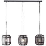 Dark bamboo & plywood with matt black paint