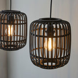 Dark bamboo & plywood with matt black paint