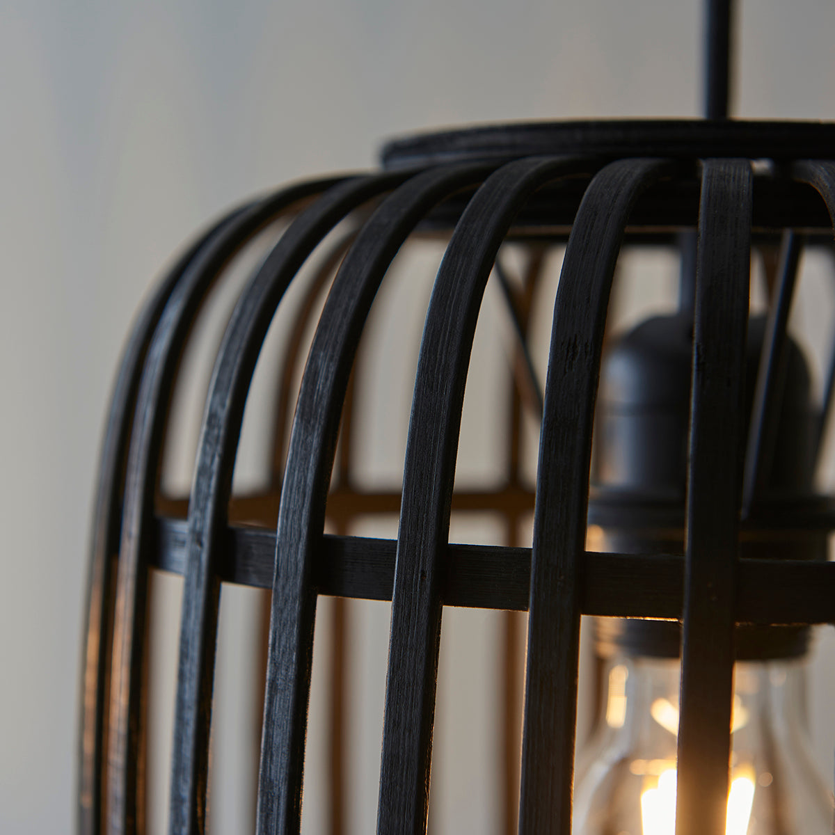 Dark bamboo & plywood with matt black paint