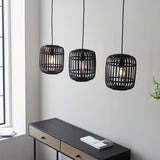 Dark bamboo & plywood with matt black paint