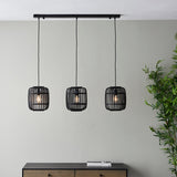 Dark bamboo & plywood with matt black paint