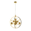 Gold effect plate with clear & gold glass