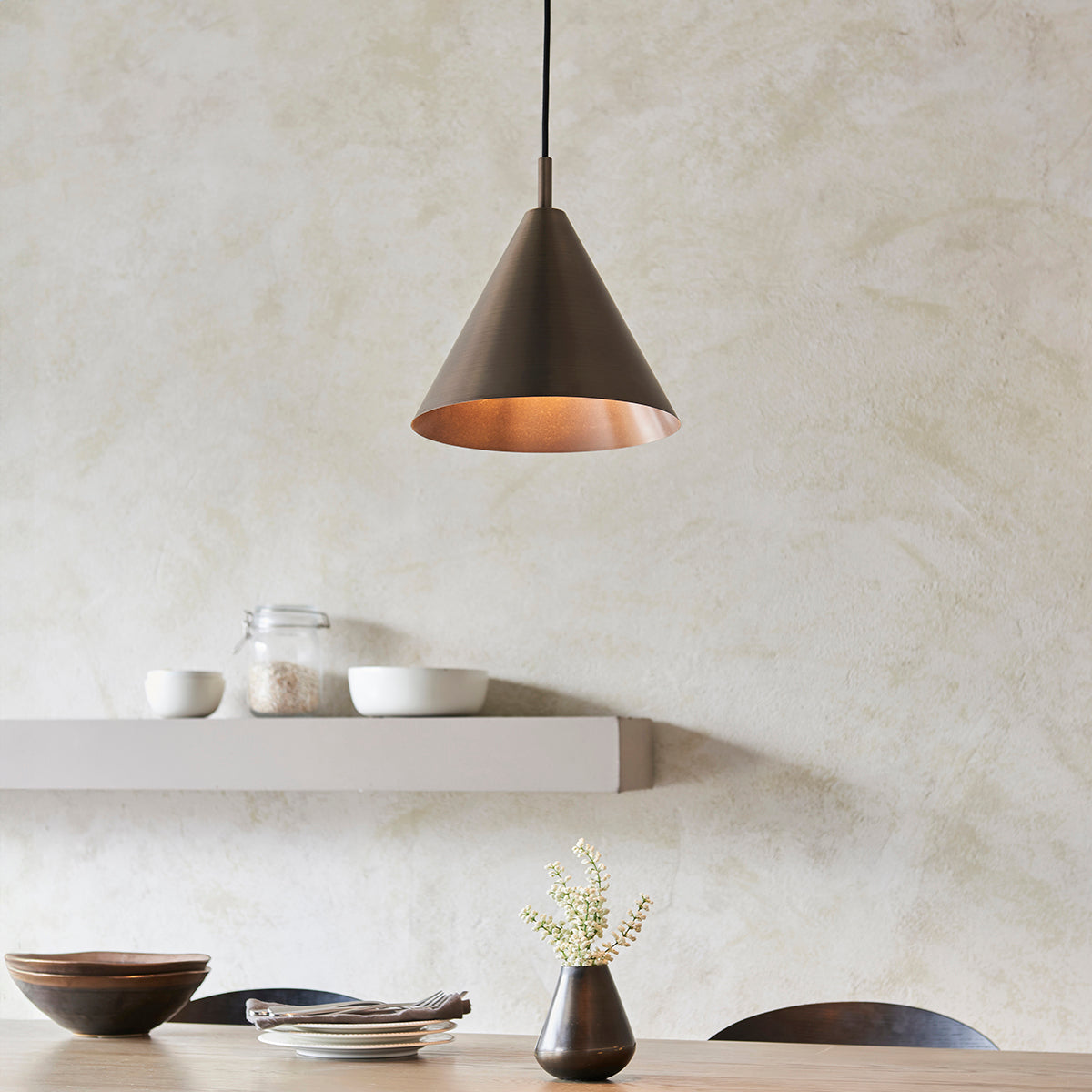 Brushed antique bronze plate