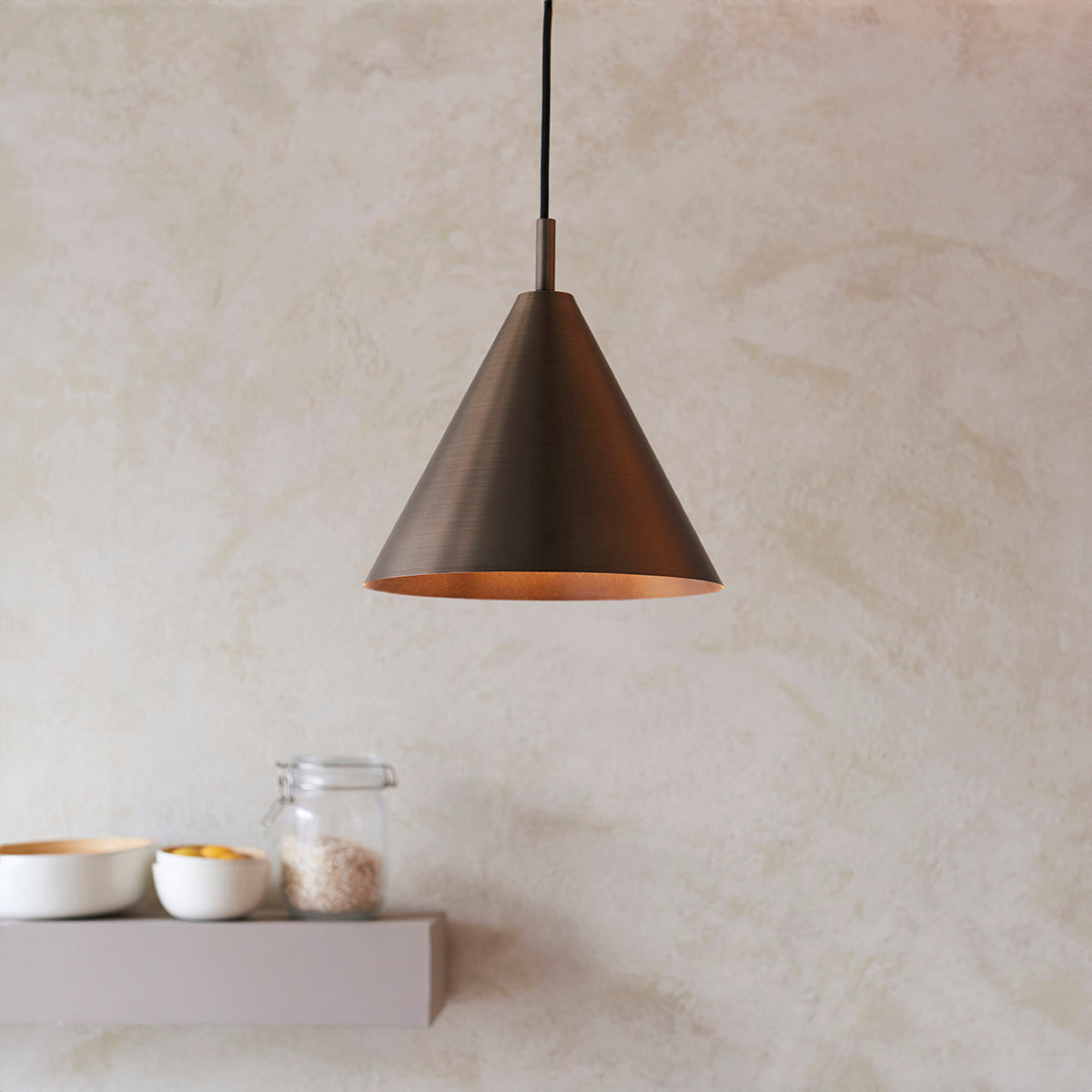 Brushed antique bronze plate
