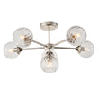 Bright nickel plate & clear spiral glass