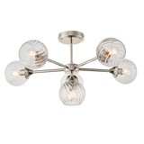 Bright nickel plate & clear spiral glass