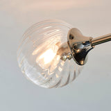 Bright nickel plate & clear spiral glass