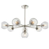 Bright nickel plate & clear spiral glass