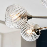 Bright nickel plate & clear spiral glass