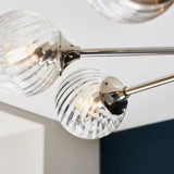 Bright nickel plate & clear spiral glass