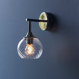 Bright nickel plate & clear spiral glass
