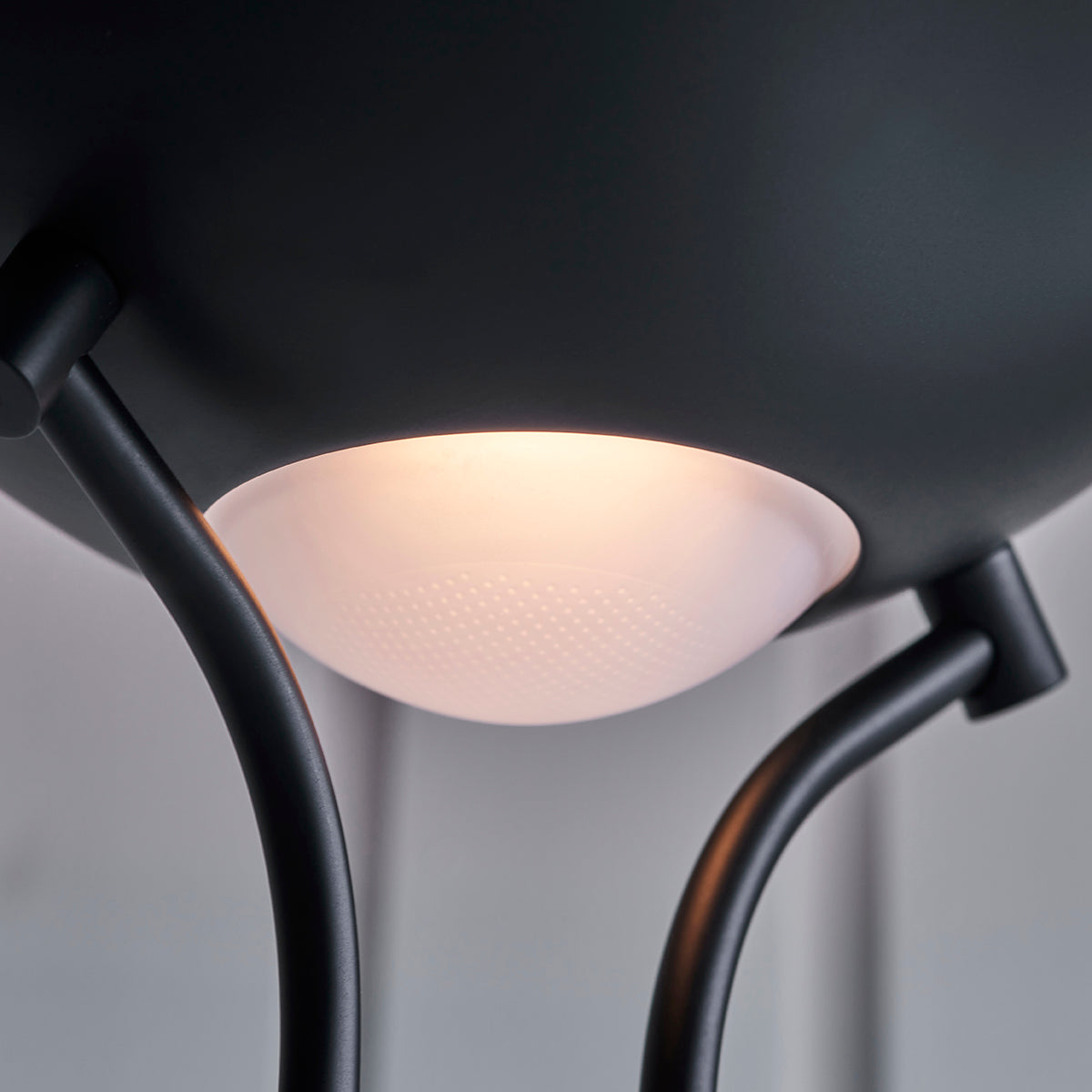 Matt black & opal glass