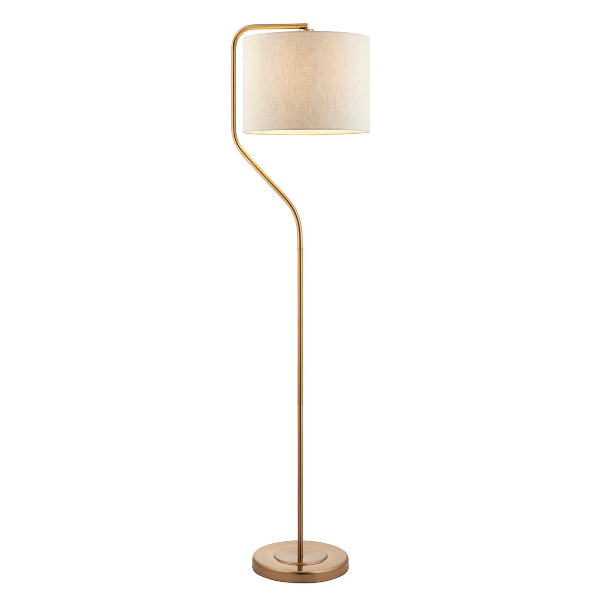 Br aged brass plate & natural linen mix fabric