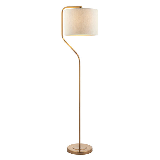 Br aged brass plate & natural linen mix fabric