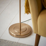 Br aged brass plate & natural linen mix fabric