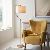 Br aged brass plate & natural linen mix fabric
