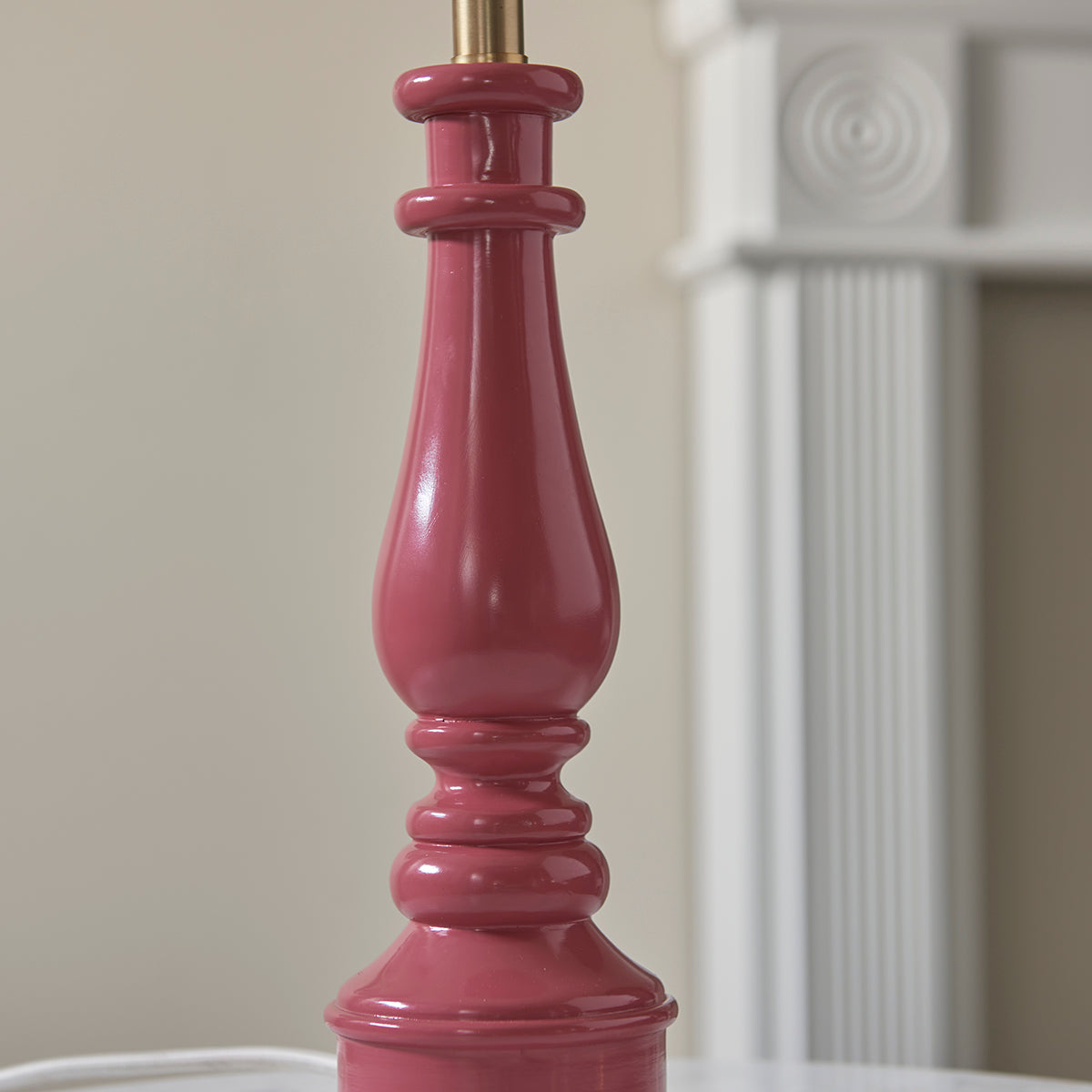 Pink clay & warm brass plate