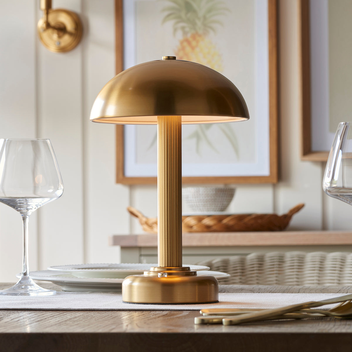 Warm brass plate