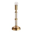 Brushed aged brass plate & clear acrylic