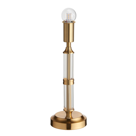 Brushed aged brass plate & clear acrylic