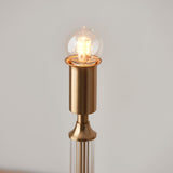 Brushed aged brass plate & clear acrylic
