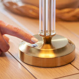 Brushed aged brass plate & clear acrylic