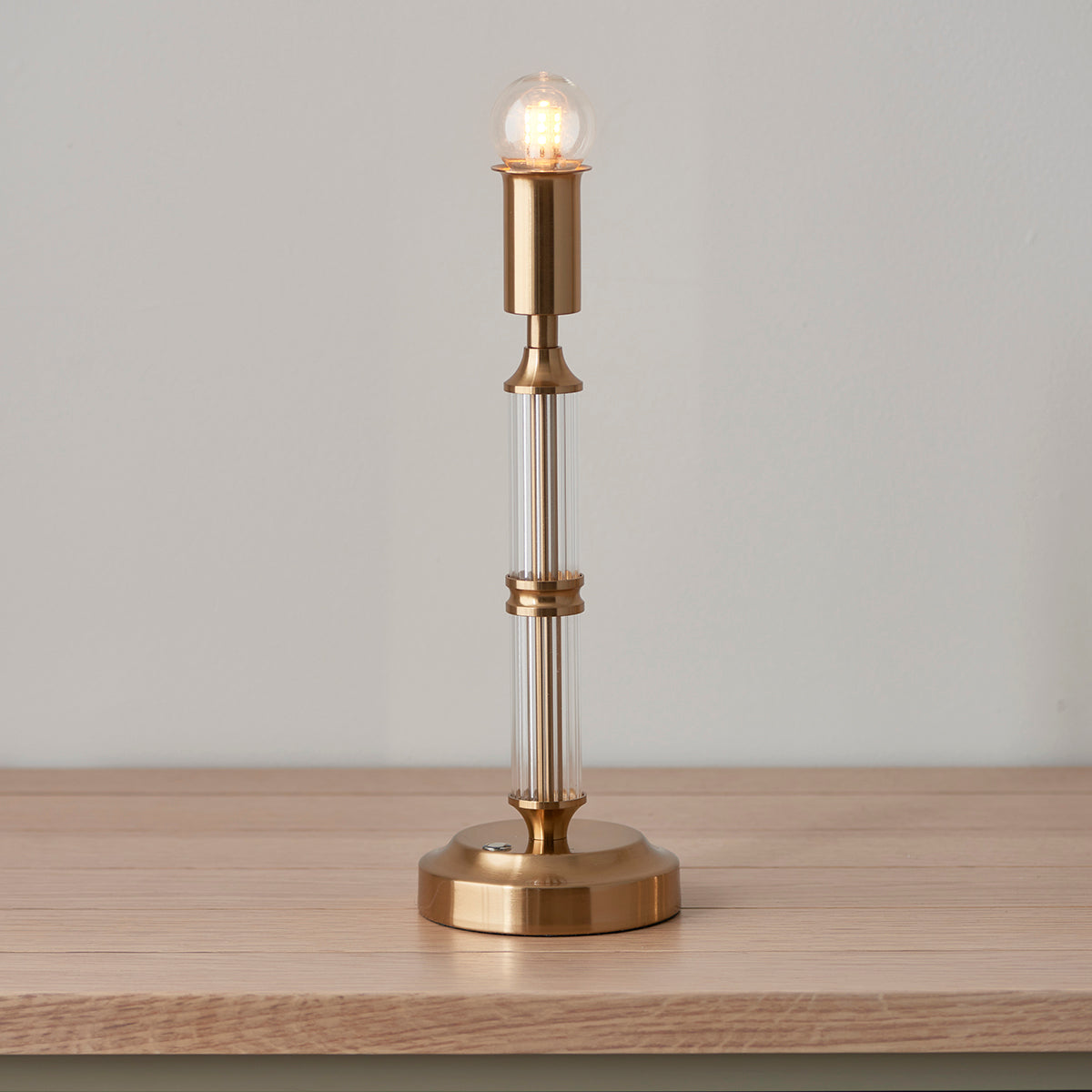 Brushed aged brass plate & clear acrylic