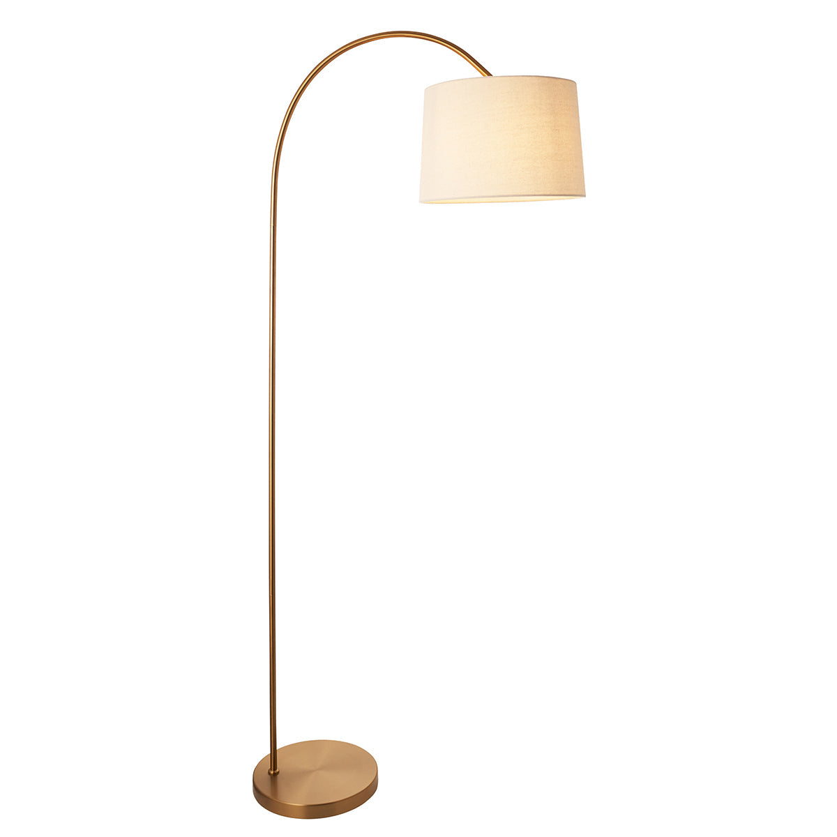 Warm brass plate & natural fabric