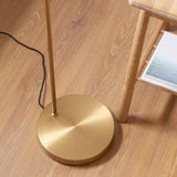 Warm brass plate & natural fabric