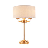 Vintage brass & natural linen