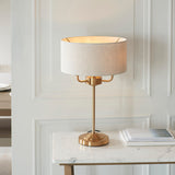 Vintage brass & natural linen