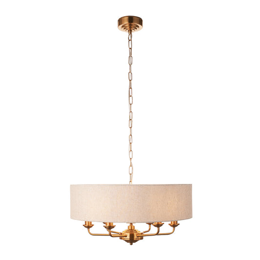 Vintage brass & natural linen