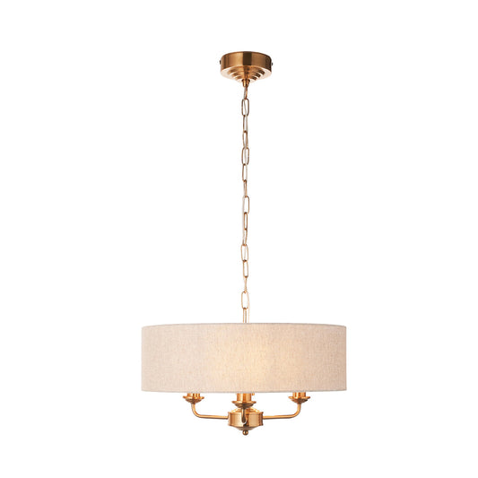 Vintage brass & natural linen