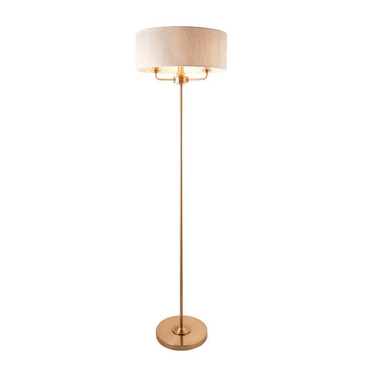Vintage brass & natural linen