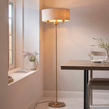 Vintage brass & natural linen