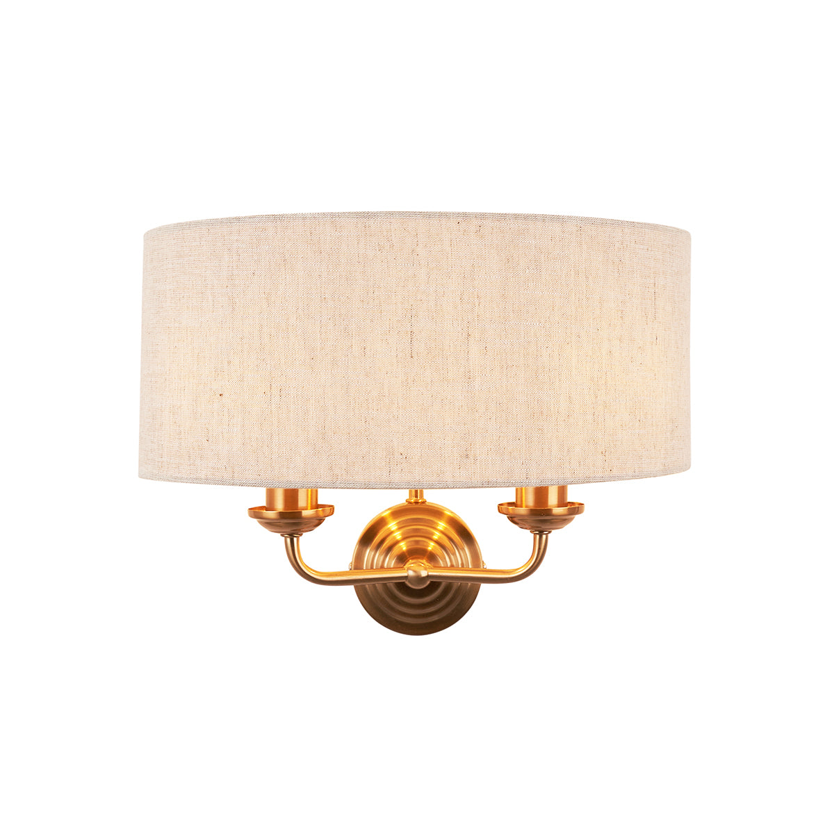 Vintage brass & natural linen