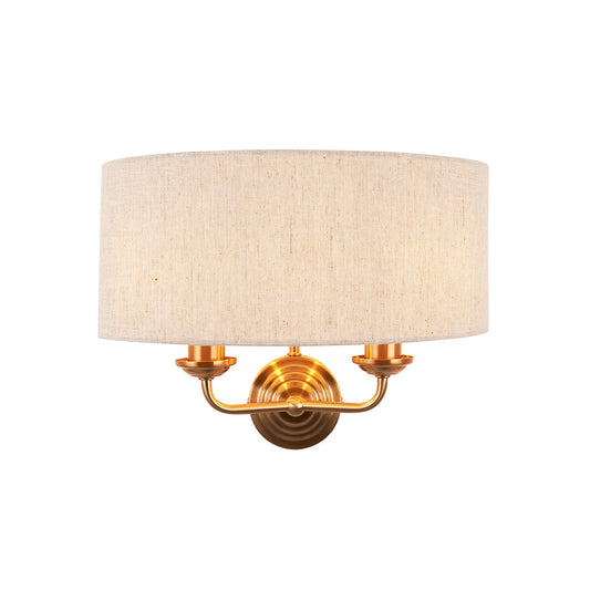 Vintage brass & natural linen