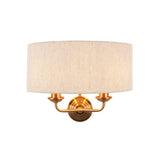 Vintage brass & natural linen