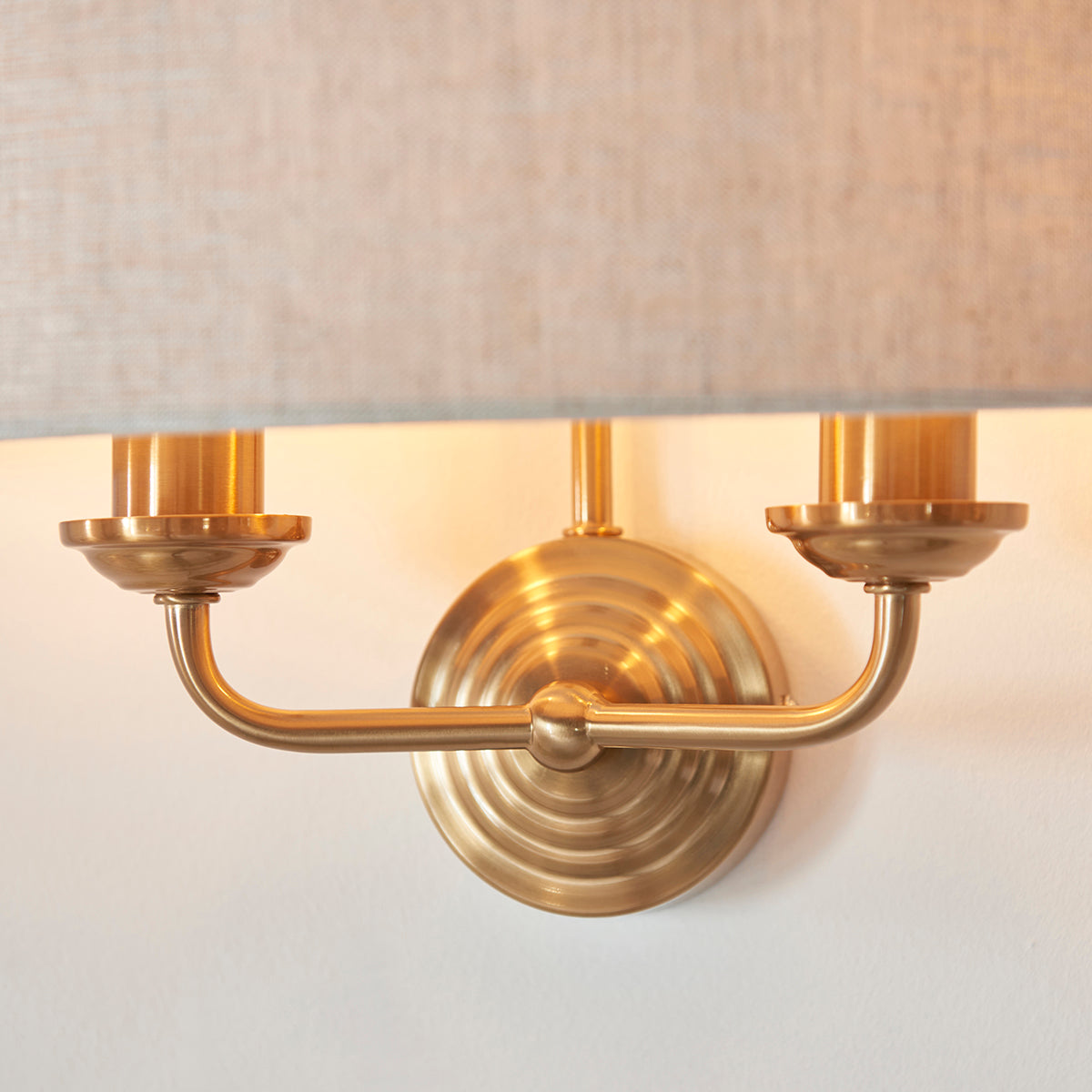 Vintage brass & natural linen
