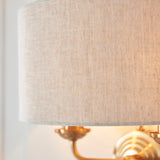 Vintage brass & natural linen