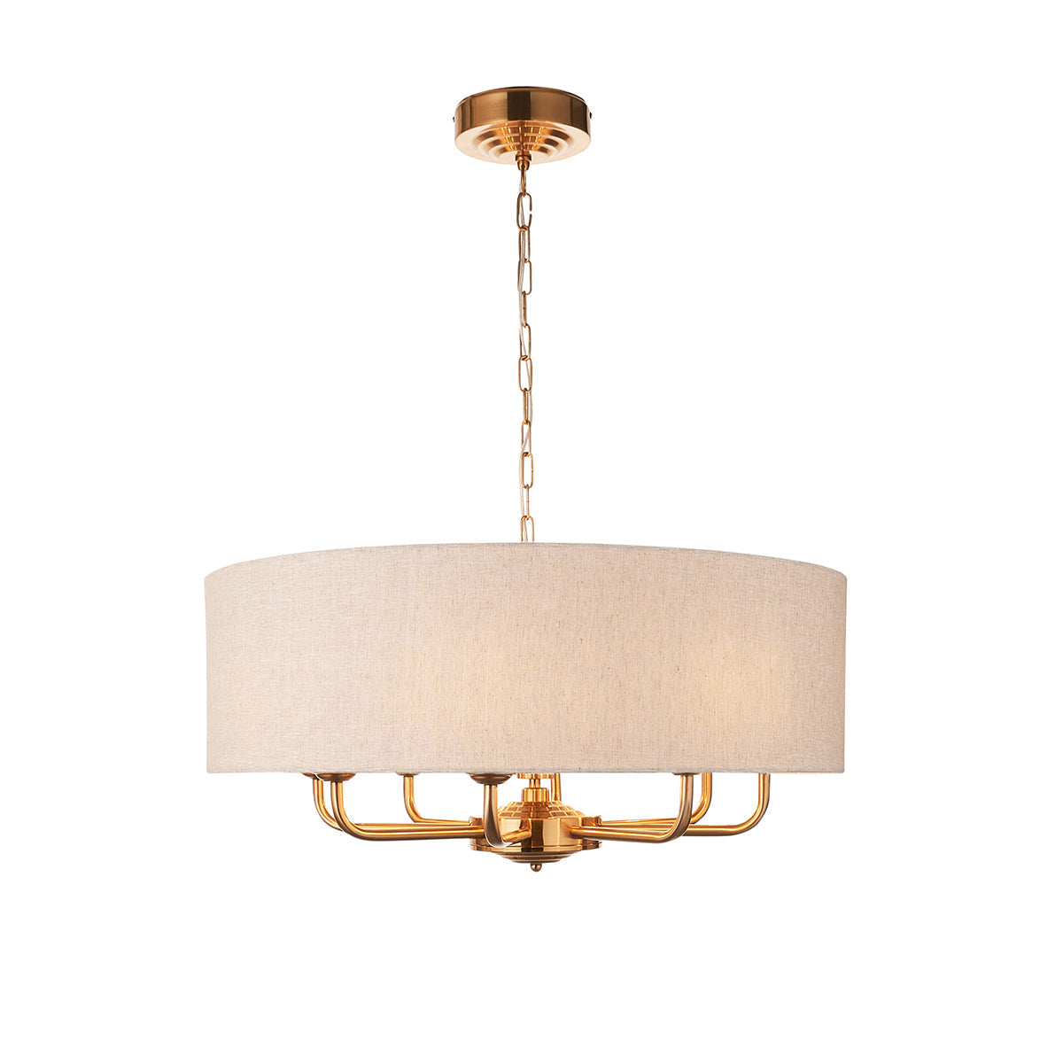Vintage brass & natural linen
