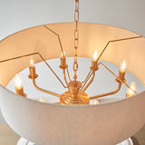 Vintage brass & natural linen