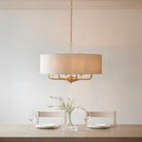 Vintage brass & natural linen