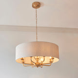 Vintage brass & natural linen