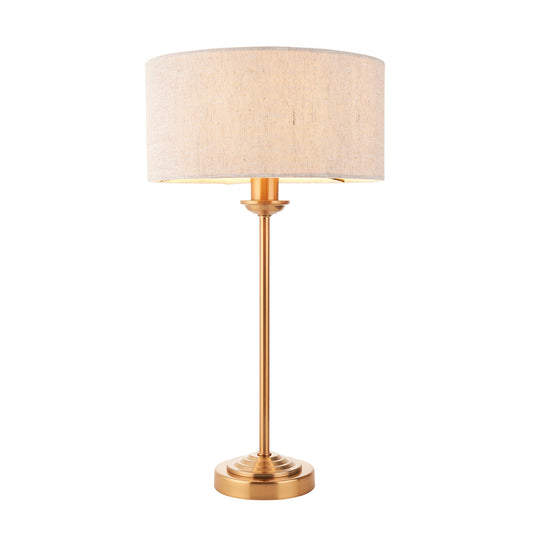 Vintage brass & natural linen