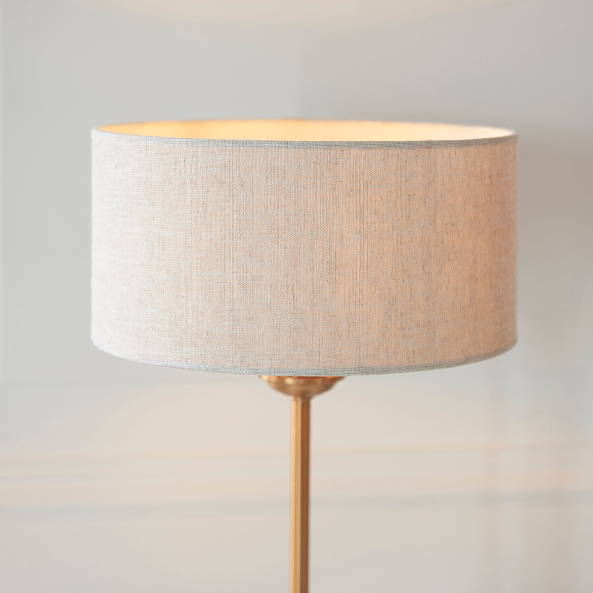 Vintage brass & natural linen