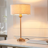 Vintage brass & natural linen